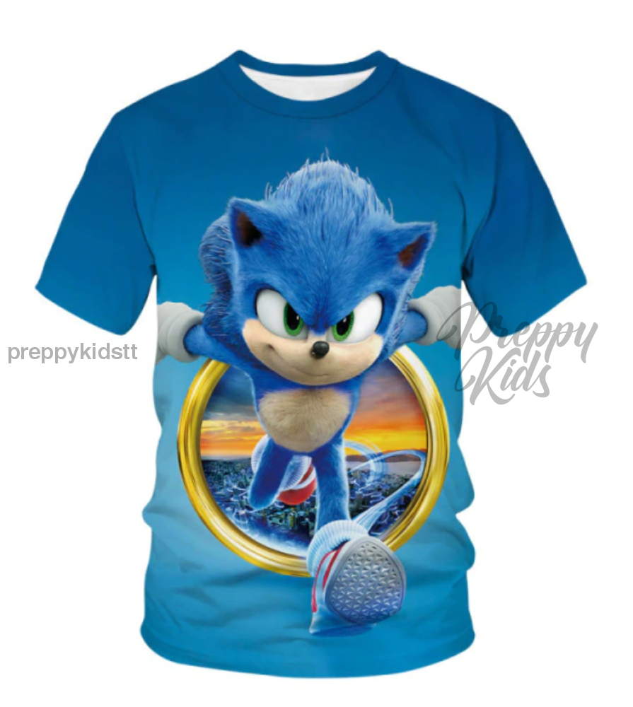Sonic 3D Running Tshirt (Rich Blue) Hoodies