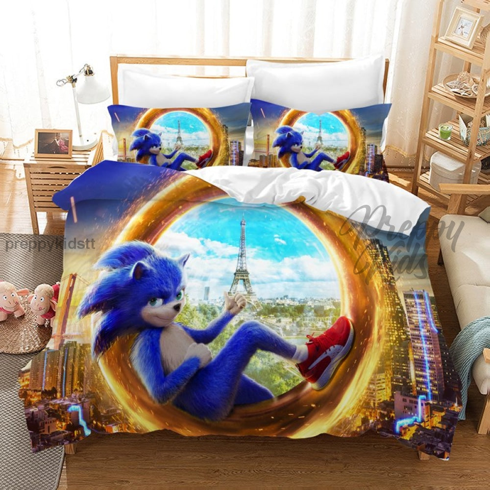 Sonic Bed Sitting On Ring World 3Pc Comforter Set Bed Sets