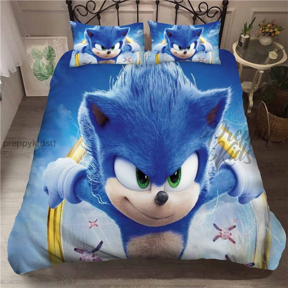 Sonic City Bed Running Ring World 3Pc Comforter Set (No. 43) Bed Sets