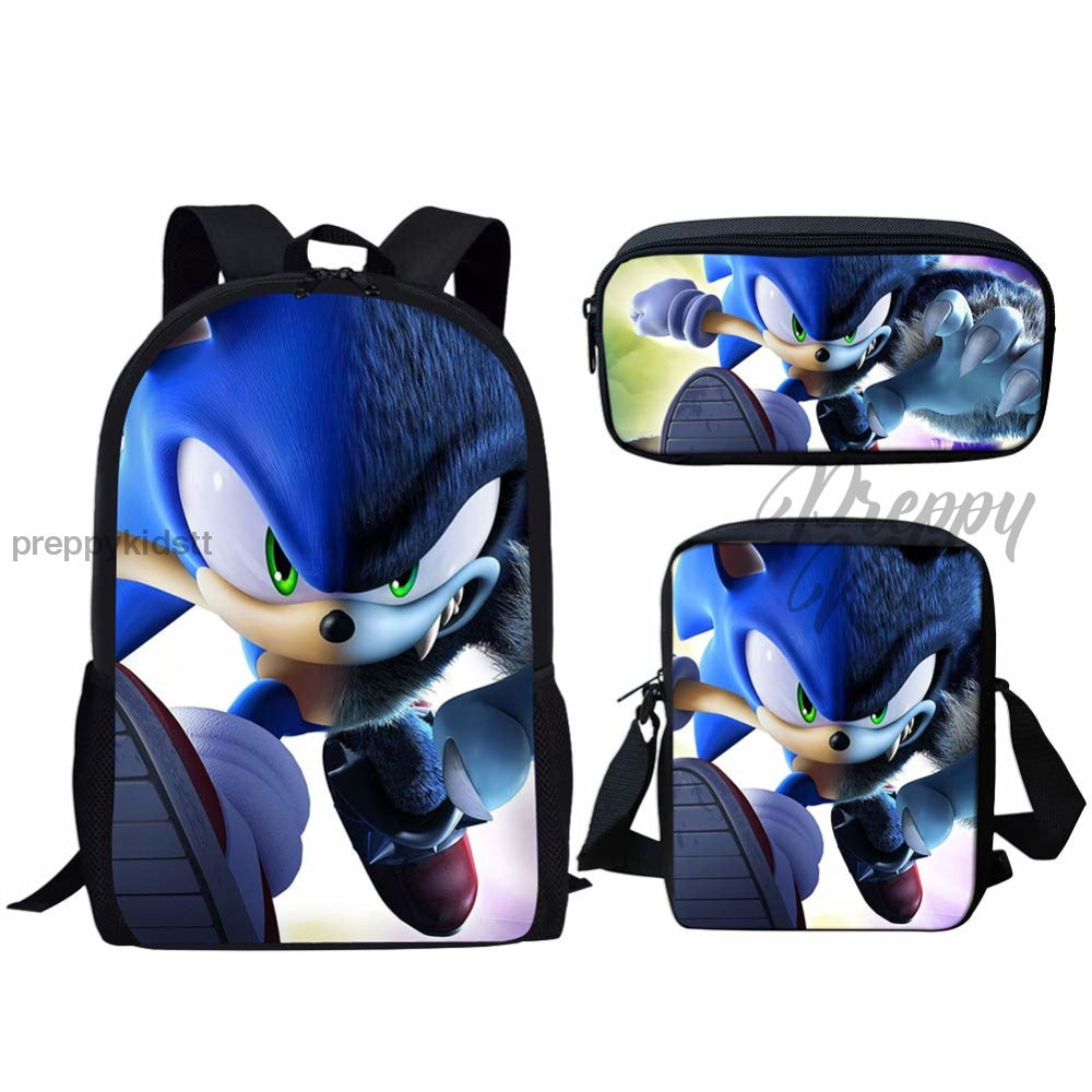 Sonic Fierce Backpack Set (3Pc) Backpack