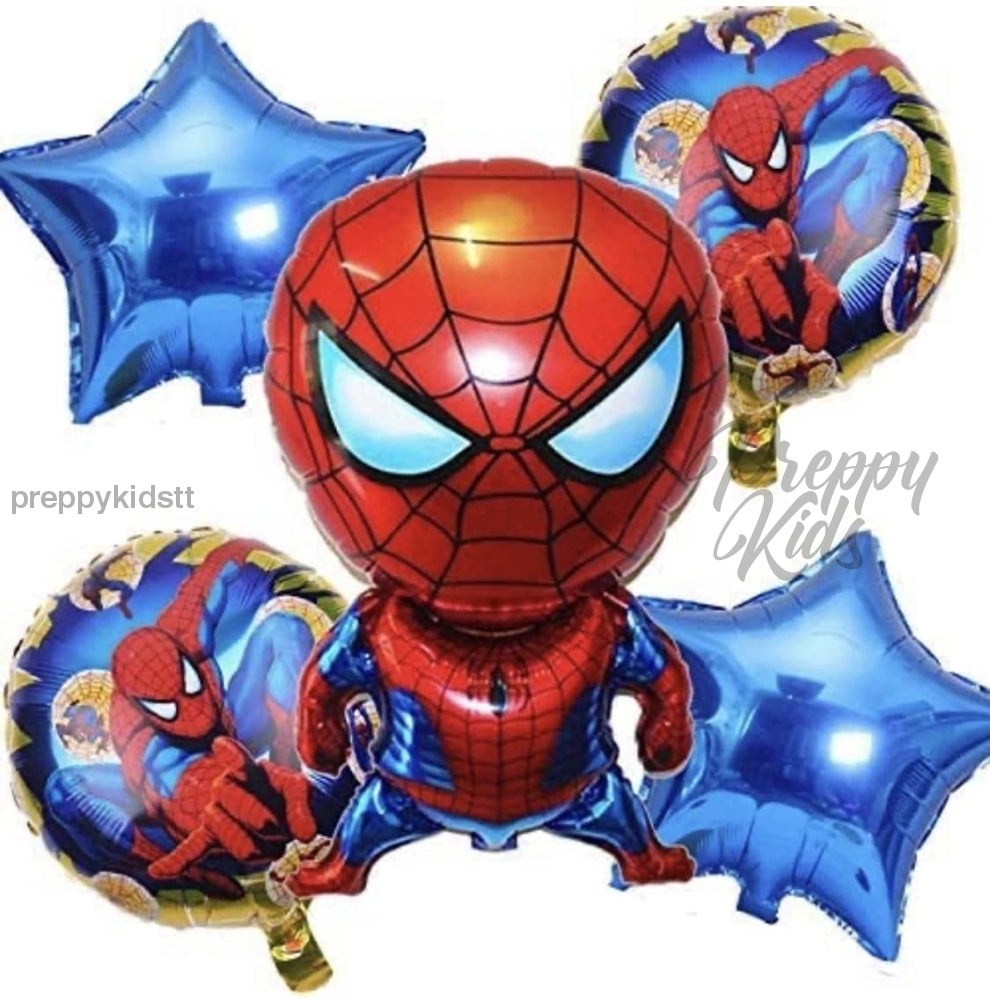 Spiderman 5Pc Foil Balloon Set Party Decorations