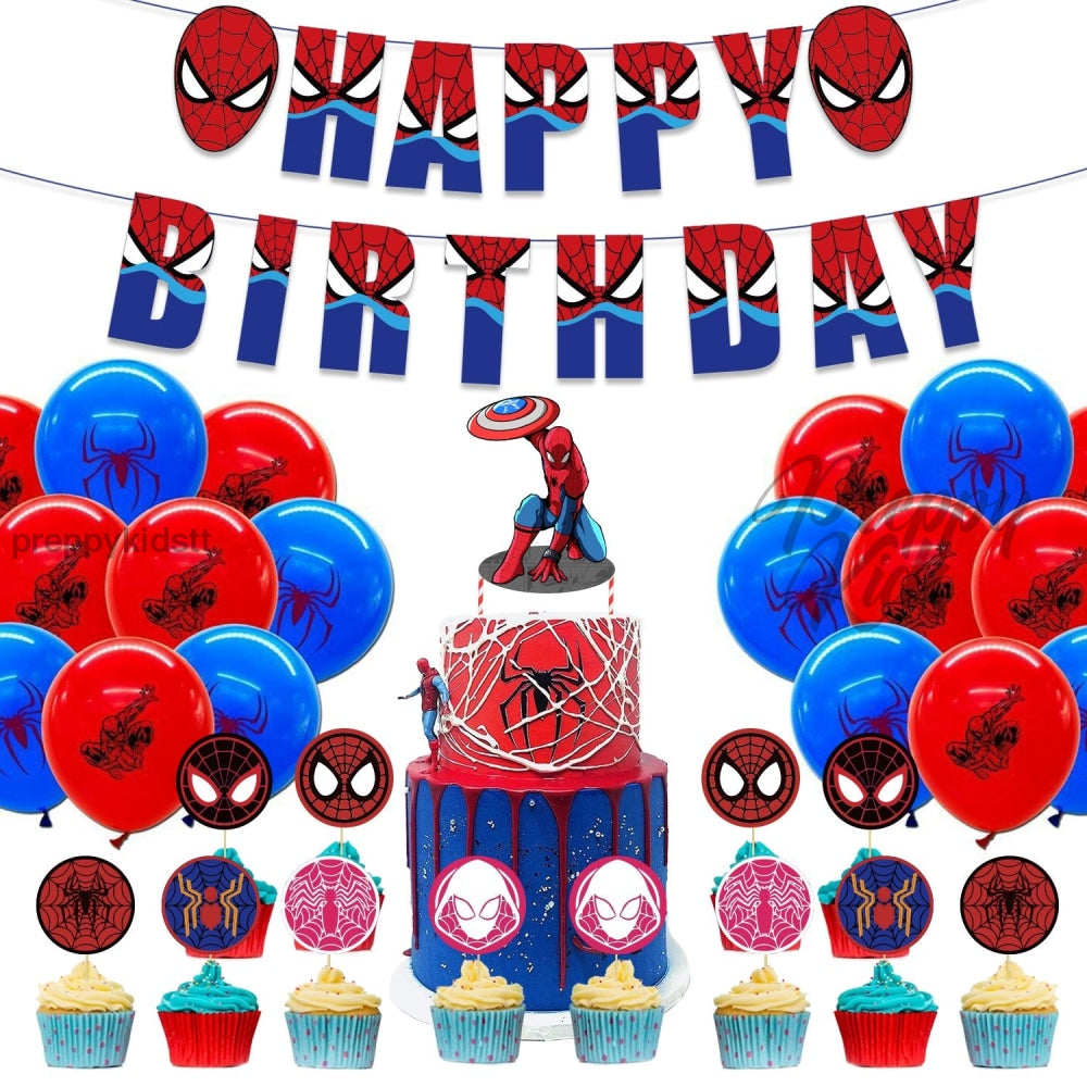 Spiderman Party Decoration Package Decorations