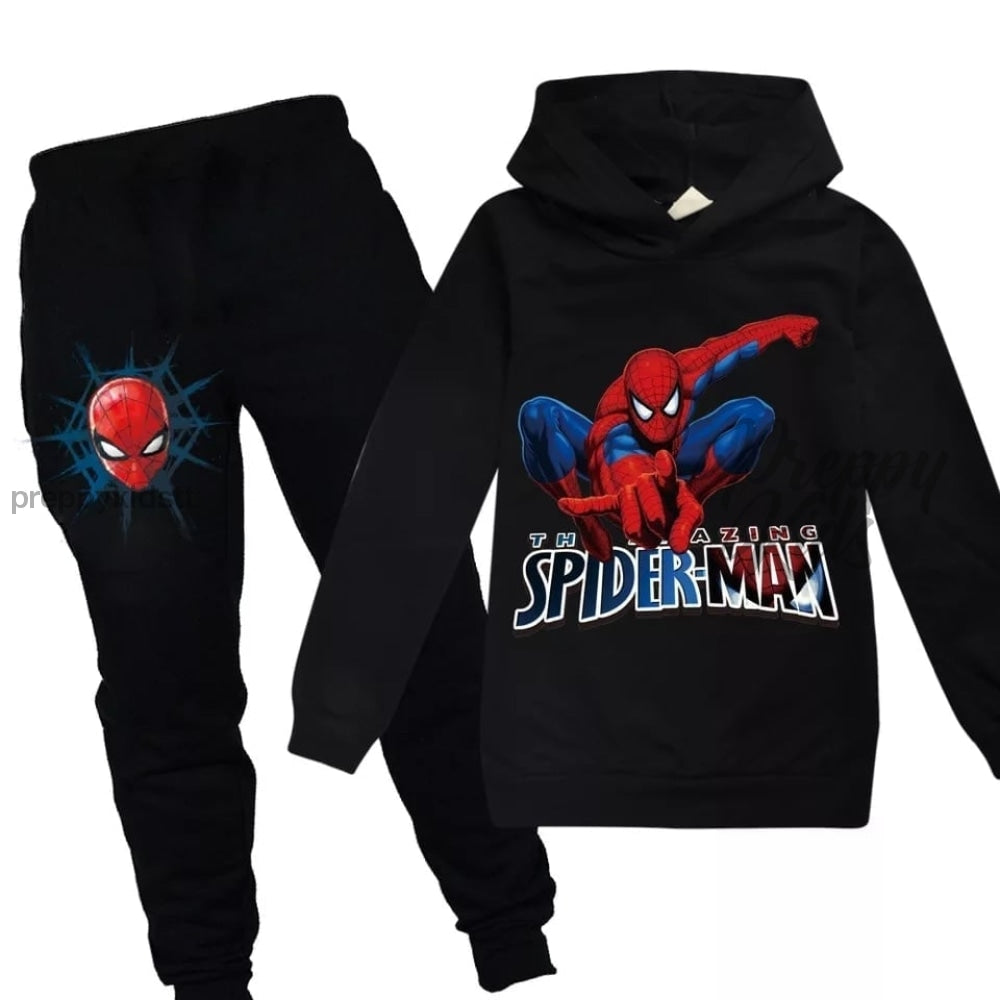 Spiderman Black Track Suits