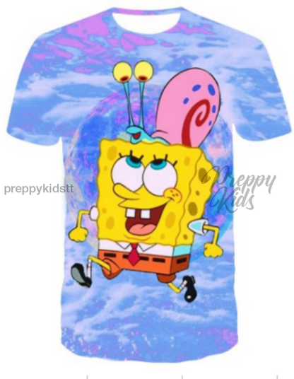 Sponge Bob Tshirt With Pet 3D Hoodies