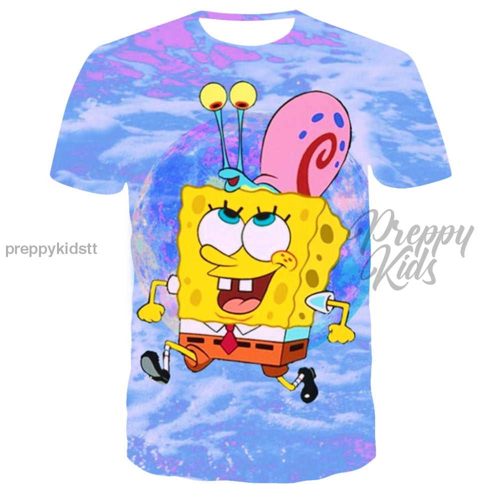 Sponge Bob Tshirt With Pet 3D Hoodies