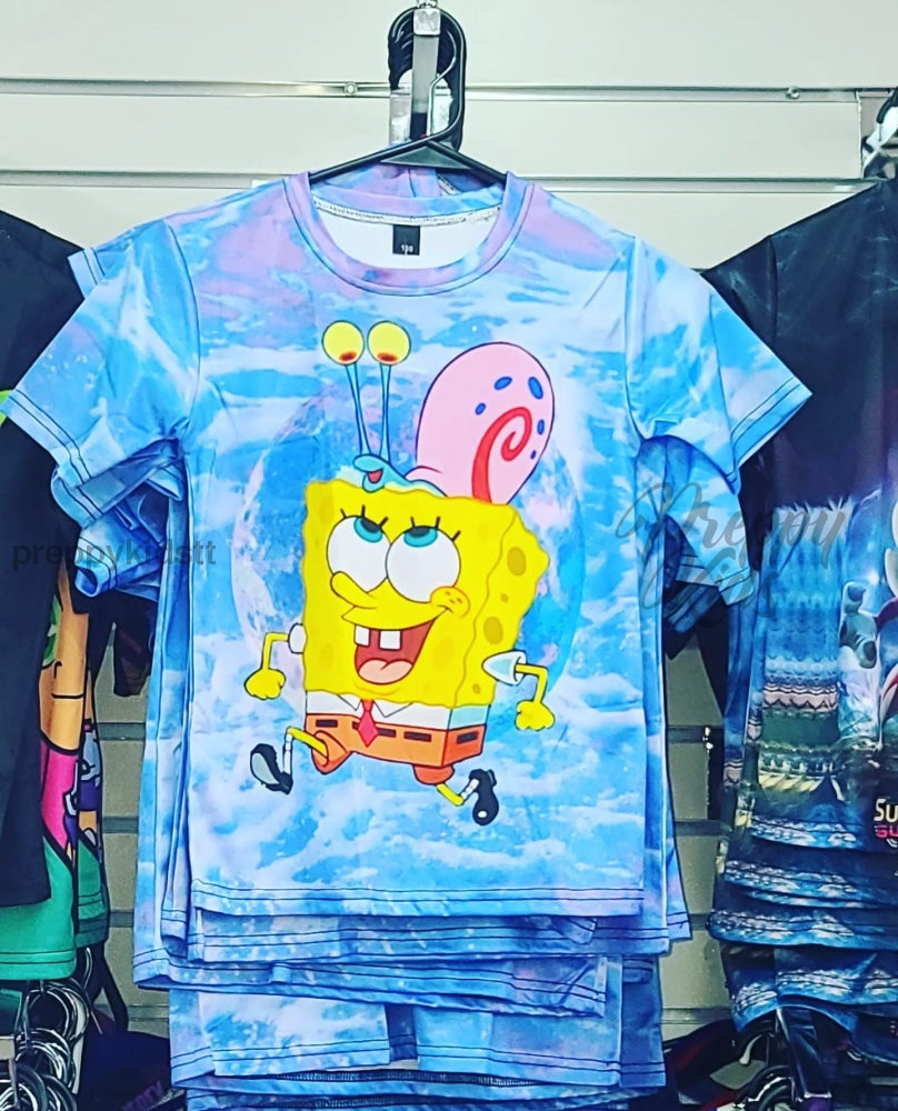 Sponge Bob Tshirt With Pet 3D Hoodies