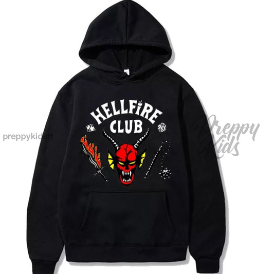 Stranger Things Hellfire Club Black Hoodie (Fleece) 3D Hoodies