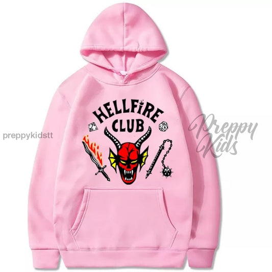 Stranger Things Hellfire Club Pink Hoodie (Fleece) 3D Hoodies