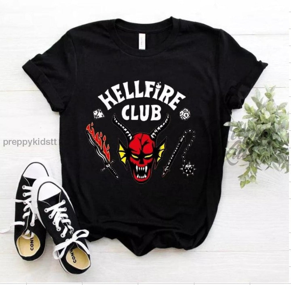 Stranger Things Tshirt (Hellfire Club Black Tshirt) 3D Hoodies