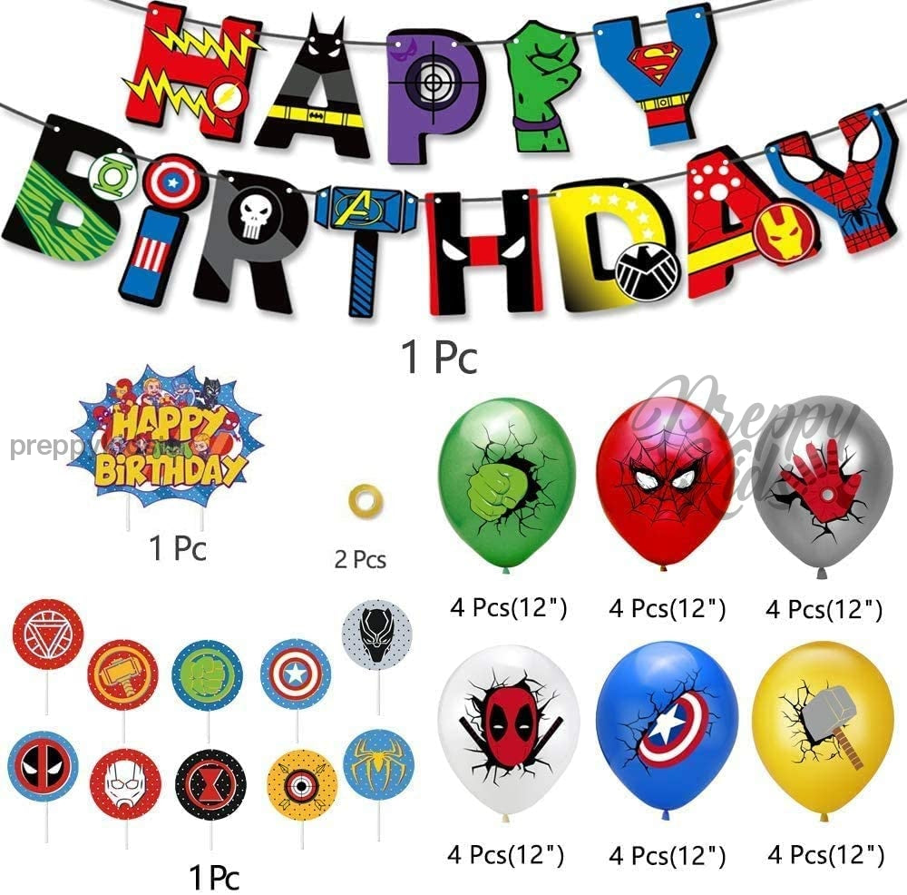 Superhero Avengers Party Decoration Package Decorations