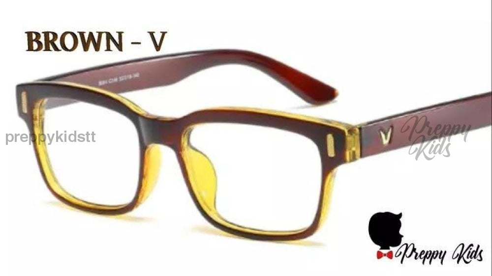 Teens Blue Light Glasses (Brown-V) (Non-Prescription)