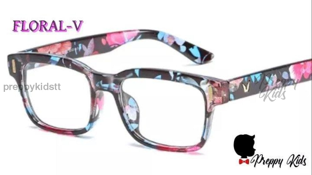 Teens Blue Light Glasses (Floral-V) (Non-Prescription)