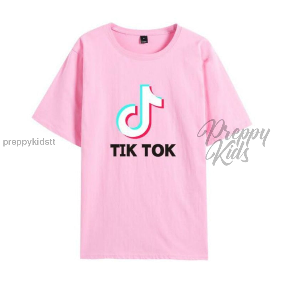 Tik Tok Cotton Tshirt (Pink 3D Hoodies