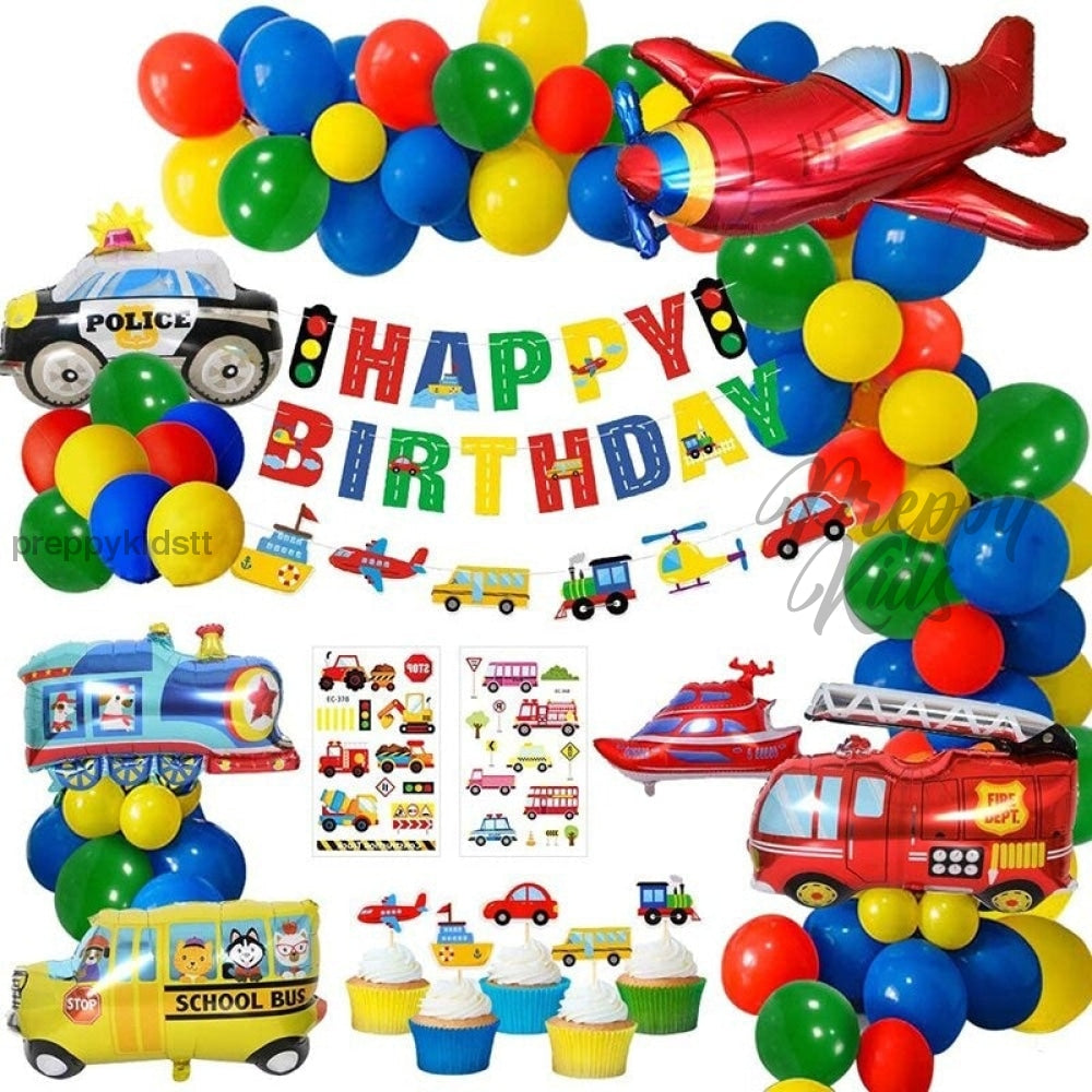 Transport Machines 109 Pcs Party Decoration Package Decorations