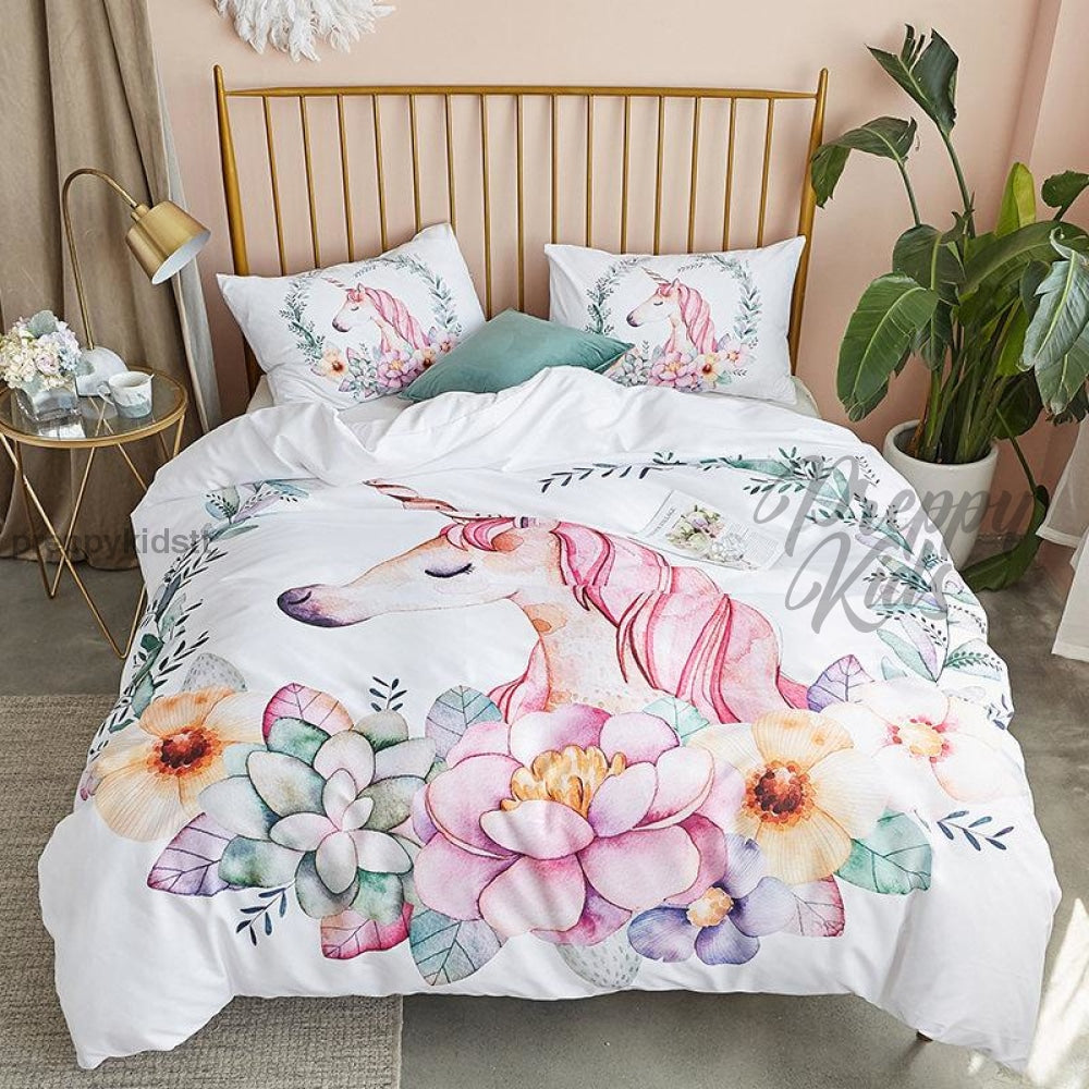 Unicorn 3D Comforter Sets Lily