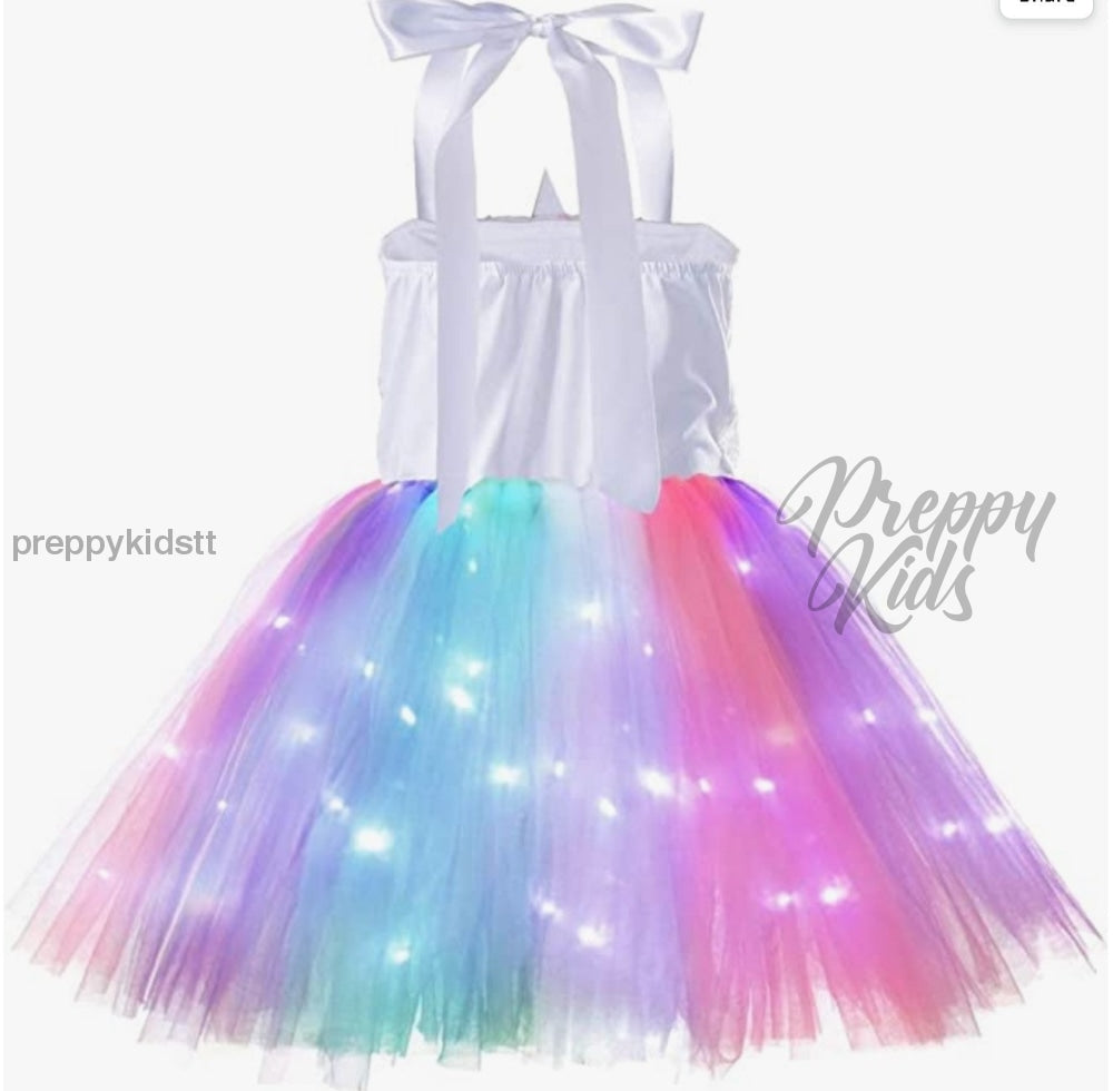 Unicorn Lliy Light Up Birthday Dress Outfits
