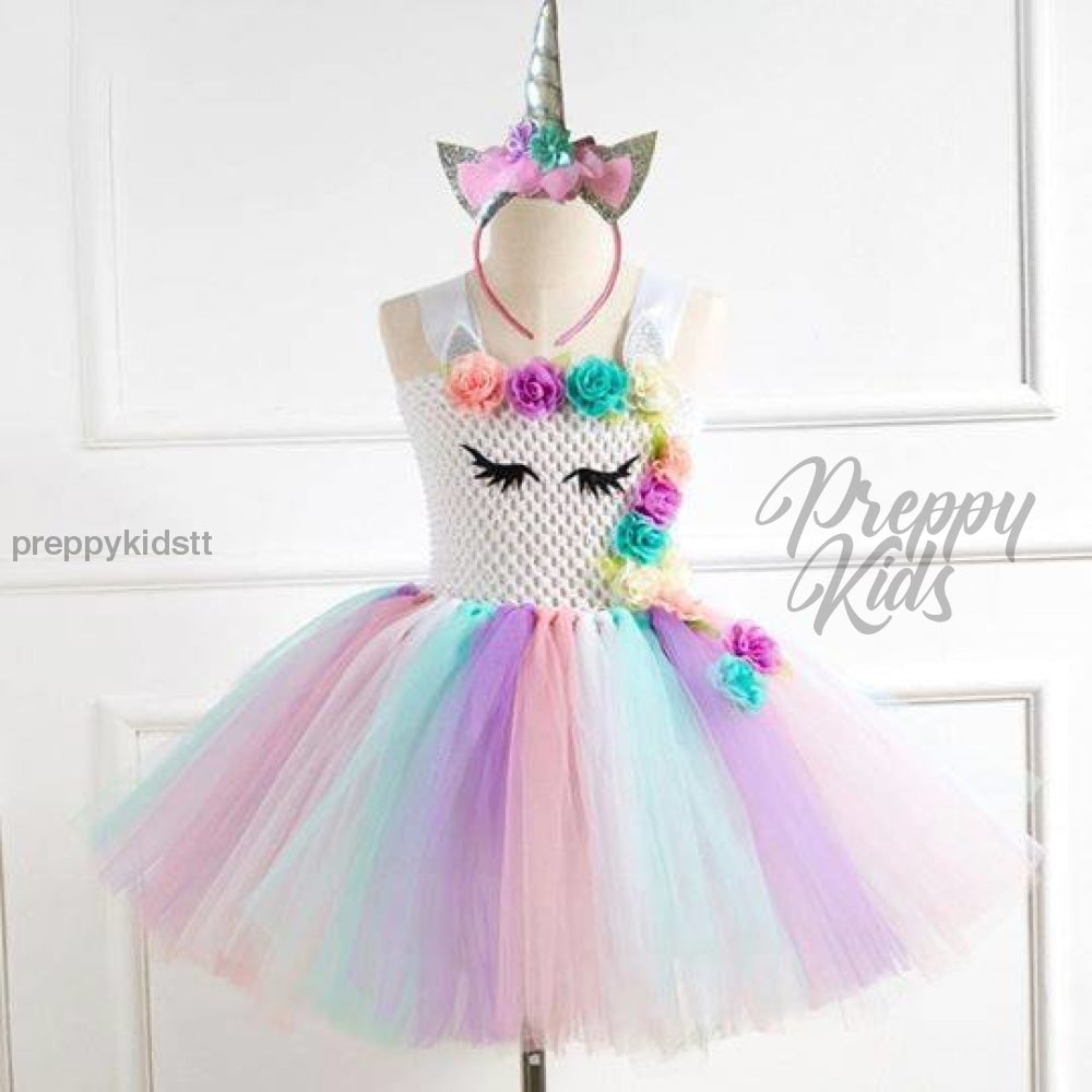 Unicorn Stylish Birthday Dress (Ages 2 To 9) Outfits