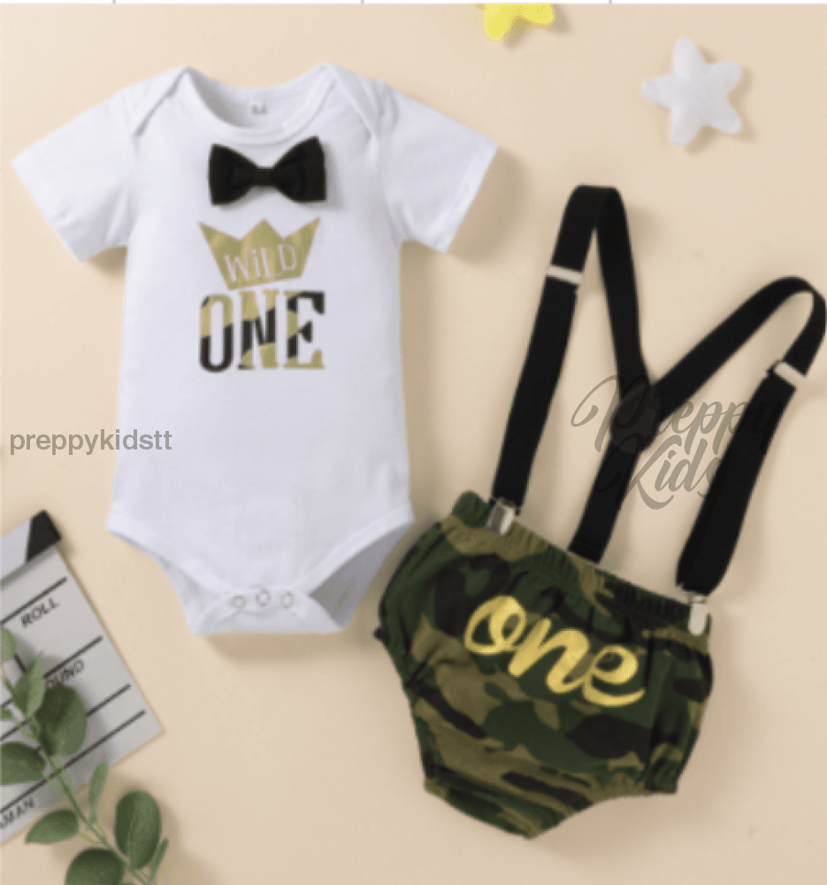 Wild One Boys Army Birthday Outfit Outfits